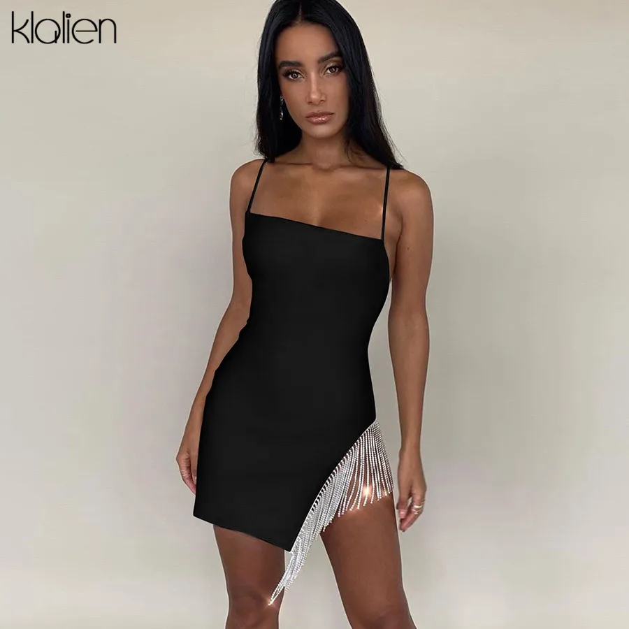 Женское платье без бретелек KLALIEN облегающее однотонное составного кроя с
