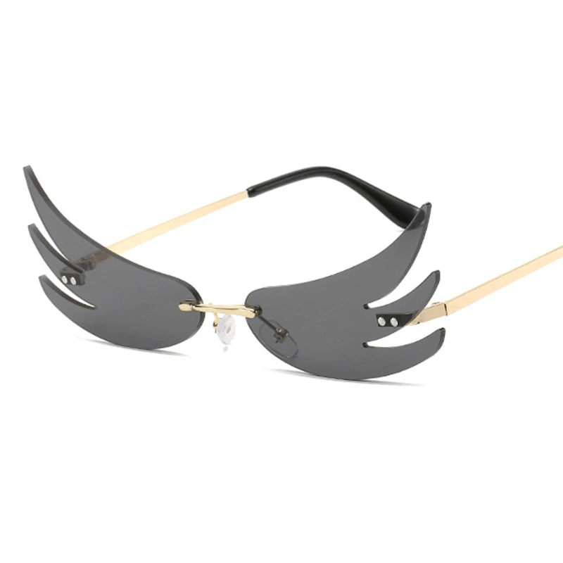 2020 оранжевые красные очки с пламенем фирменный дизайн женские солнцезащитные