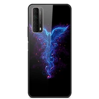 glass case for huawei p smart 2021 phone case back cover with black silicone bumper series 1