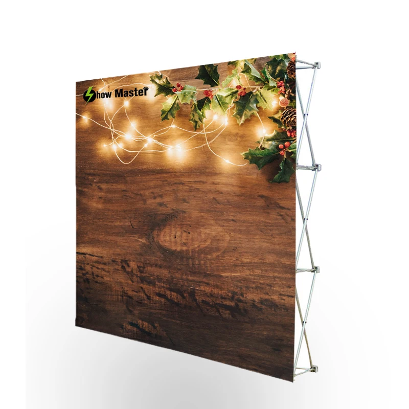 Складная алюминиевая рама 10 футов Натяжная ткань всплывающий дисплей|Фоны для