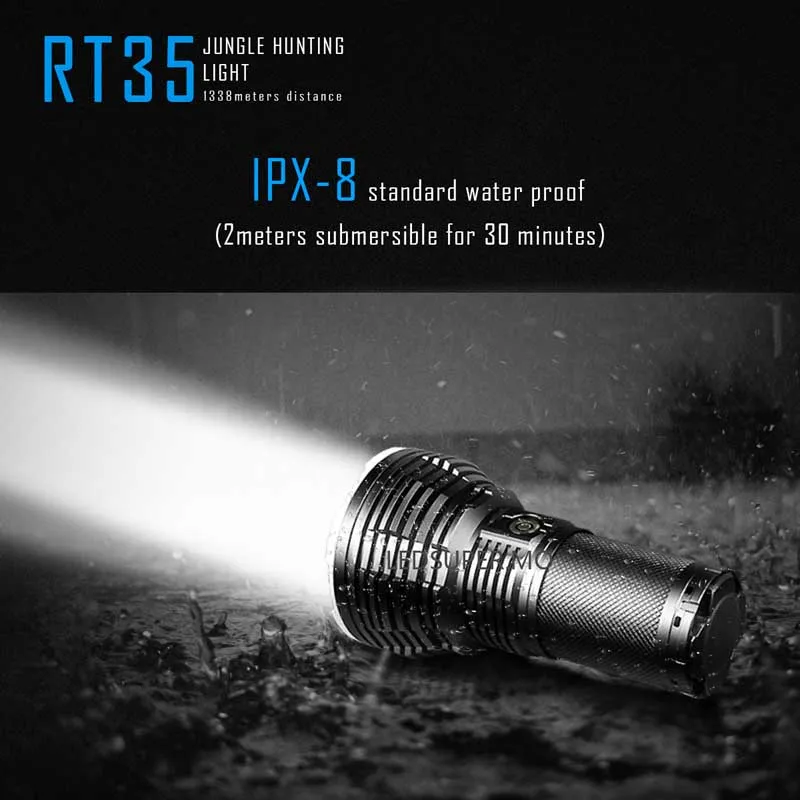 Большая емкость 4 секции 18650 батарея IMALENT RT35 CREE XHP35 HI светодиодный ручной компьютер