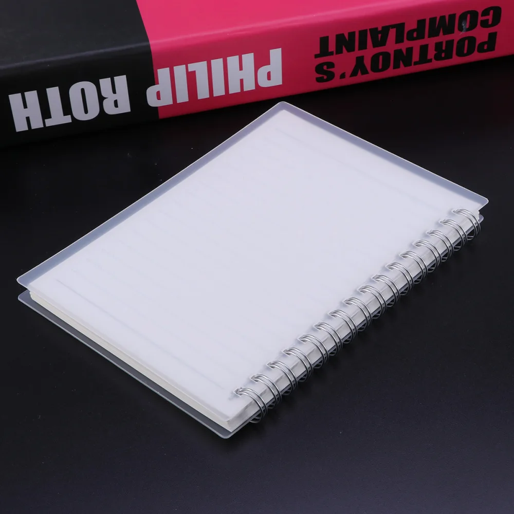 

1pc 80-Page A5 Notepad Memo Waterproof Matte Transparent PP Coil Notebook Note Schedule Checklist for Home School Office