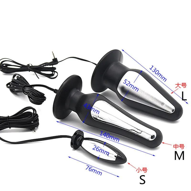 Электрический шок вагинальная вилка вибрирующее яйцо Анальная пробка