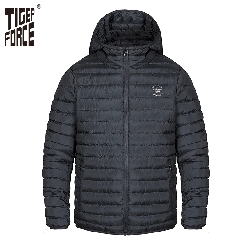 Tiger Force Новая коллекция Мужская весенняя куртка парки из толстой ткани для мужчин
