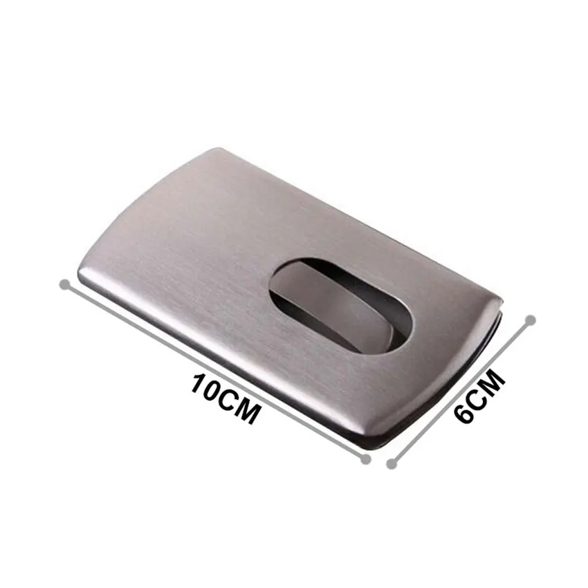 

Hand Push Metal Business Card Holder Box Stainless Steel ID Credit Name Cards Storage Case Manager Men Women Gifts CUSTOM LOGO