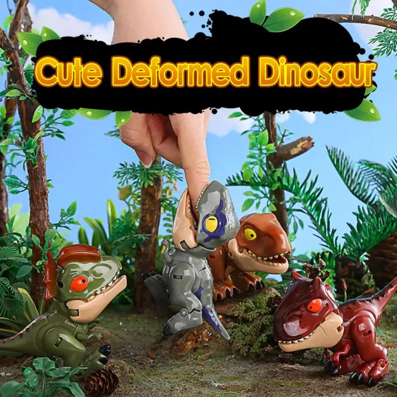 1pcs Deformed Tyrannosaurus Carnotaurus Raptor Deformation Mecha Dinosaur Toy Children's Educational Building Block Toys Gifts | Игрушки