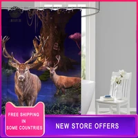 high quality adventures of unicorn and cat printed shower curtains bath products bathroom decor with hooks 3d waterproof