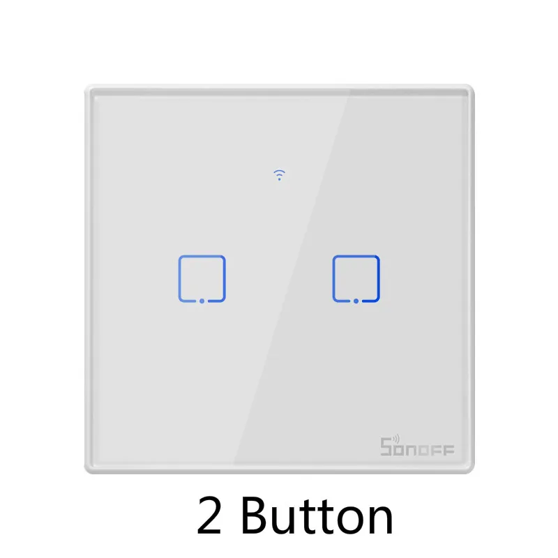 SONOFF T2 EU TX Smart Wifi Touch Wall Light Switch With Border Smart Home 1/2/3 Gang 433 RF/Voice/APP Control Works With Alexa