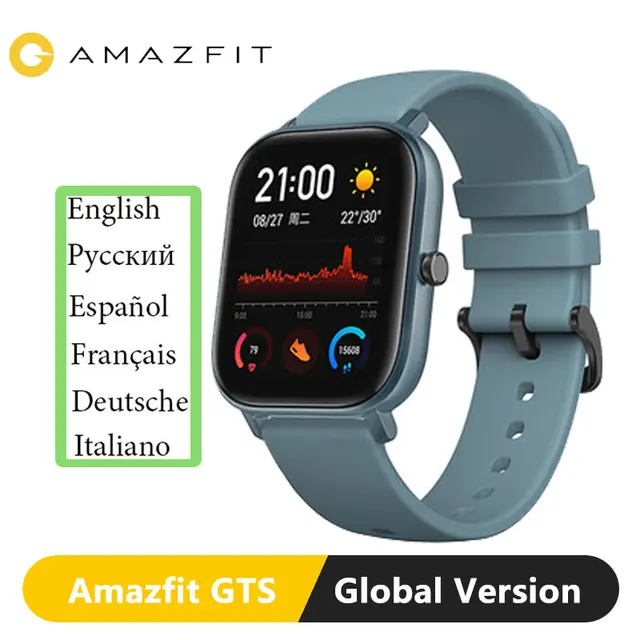 Умные часы Huami Amazfit GTS, глобальная версия, GPS, умные часы, здоровье,  пульс, 12 видов спорта, 5ATM, водонепроницаемые | Электроника | АлиЭкспресс