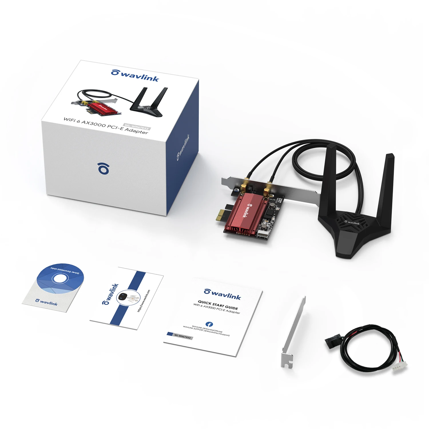 Wavlink AX WiFi 6 PCIe адаптер Bluetooth5.1 для настольных ПК 3000 Мбит/с Intel AX200 Двухдиапазонная