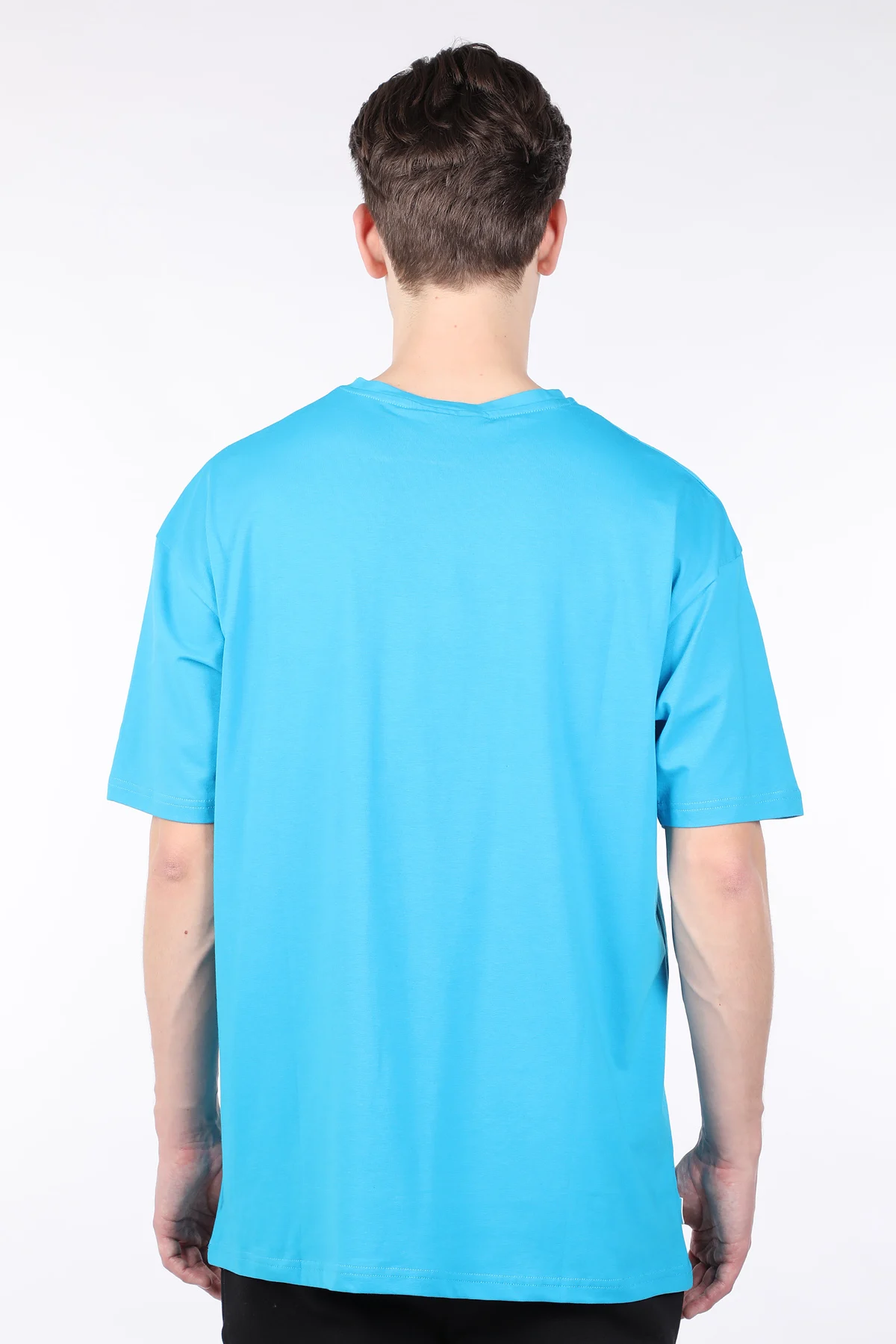 

Mens Blue Crew Neck Oversize T-shirt