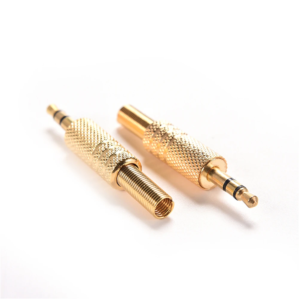 

5pcs 3.5mm Stereo Audio Jack Plug Mini 1 / 8Inch Jack Plug Headphone Male Plug Coax Cable Audio Adapter Connector Soldering