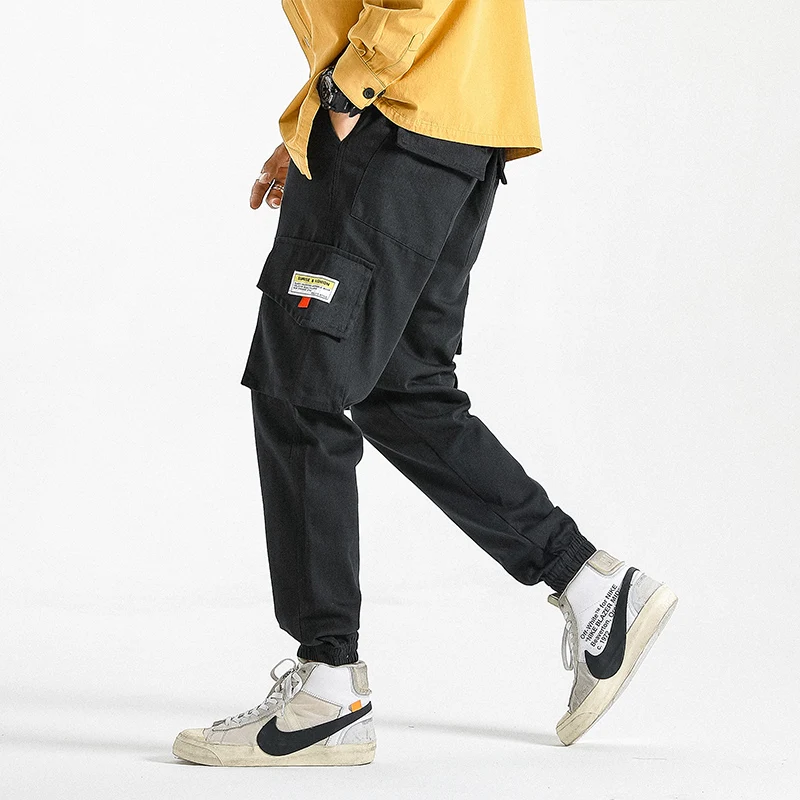 SingleRoad уличная карго Брюки мужские 2019 хип хоп Джоггеры боковые шаровары с