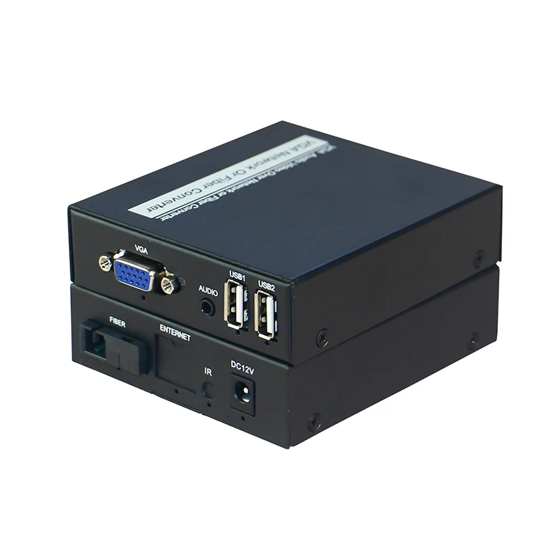 

VGA Extender Over Fiber Optic Cable to 20Km,1080P VGA Extension Adapter Repeater,Stereo 3.5mm Audio,1 Transmitter and 1 Receiver