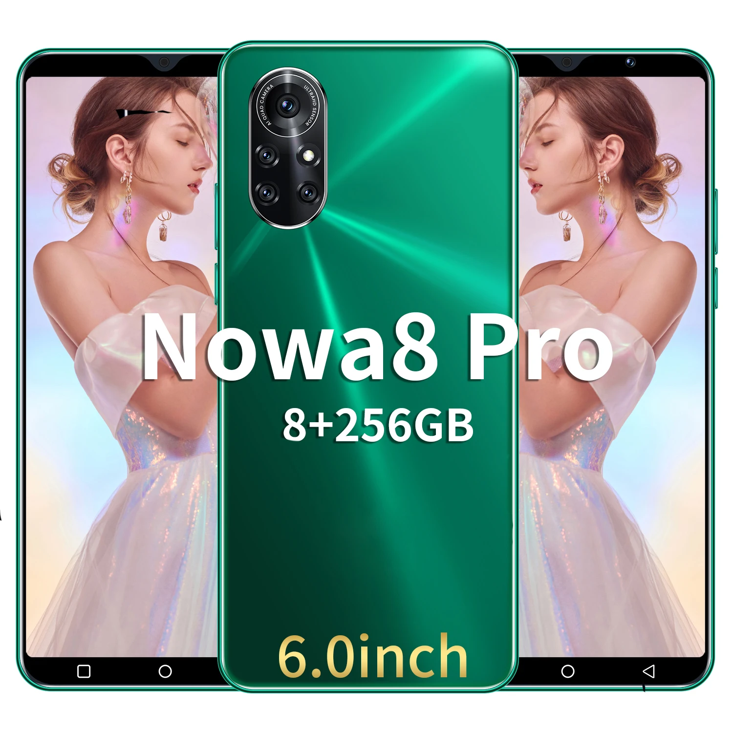 

Nowa8 Pro Global Unlocked Phone 8G+256GB Android10.1 Smartphone Dual Sim 10 Cores 6.0'' HD Screen 5G Mobile Phone Cellphone
