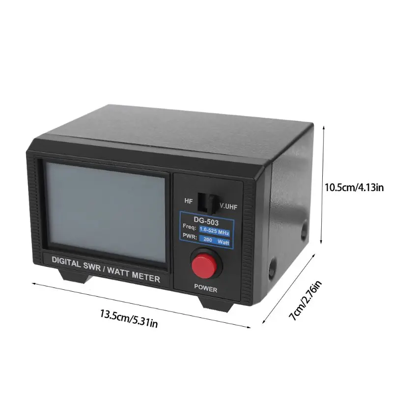 

85DD LCD Display Stationary Wave Ratio Nissei DG-503 Digital SWR & Watt Meter 1.6-60MHz / 125-525MHz 200W for Two-Way Radio