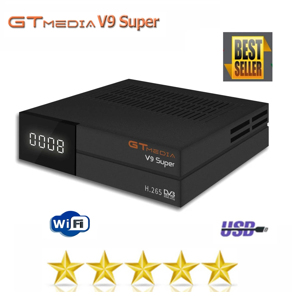 Full HD GTMedia V9 Super спутниковый ТВ приемник DVB S2/S H.265 встроенная поддержка Wi Fi как и Gt media