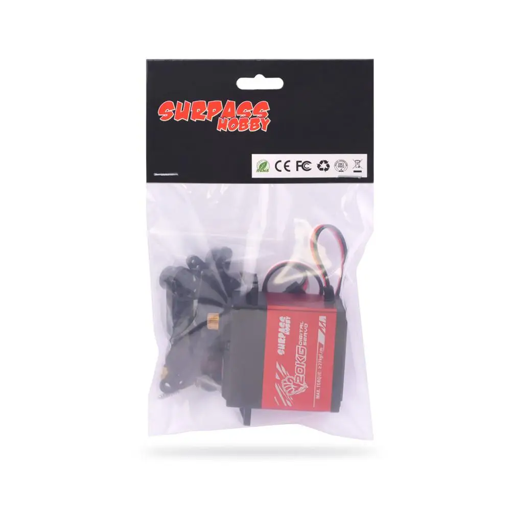 SURPASS Hobby Waterproof Digital Servo 20KG Metal Gear S2000ML Baja for 1/8 1/10 RC Car Boat Duct Plane Airplane Robot | Игрушки и хобби