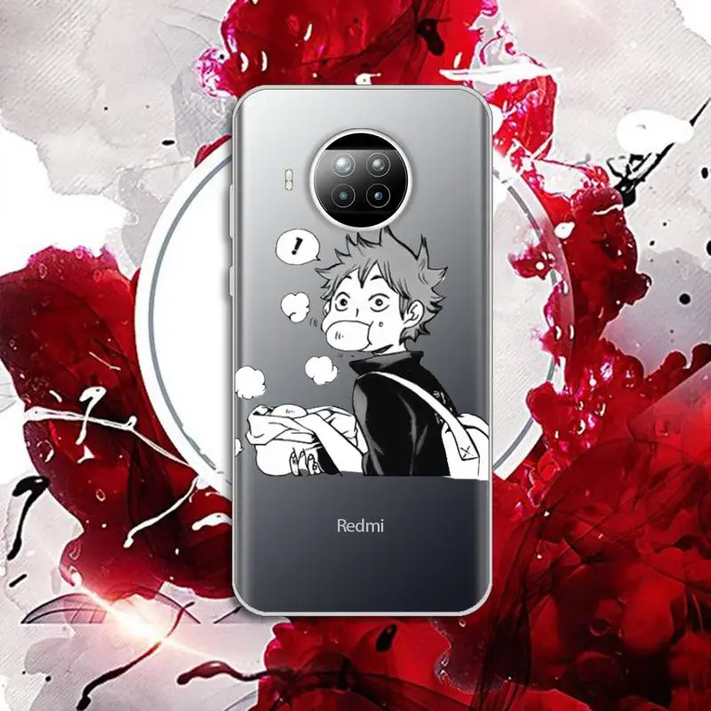 

Haikyuu Hinata attacks Anime Phone Case Transparent for Xiaomi Redmi note 10 t 8 9 pro lite 11