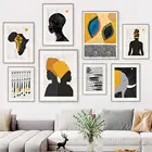Африканская черная женщина портрет слон абстрактная стена искусство холст живопись плакаты и принты стены картины для гостиной Декор
