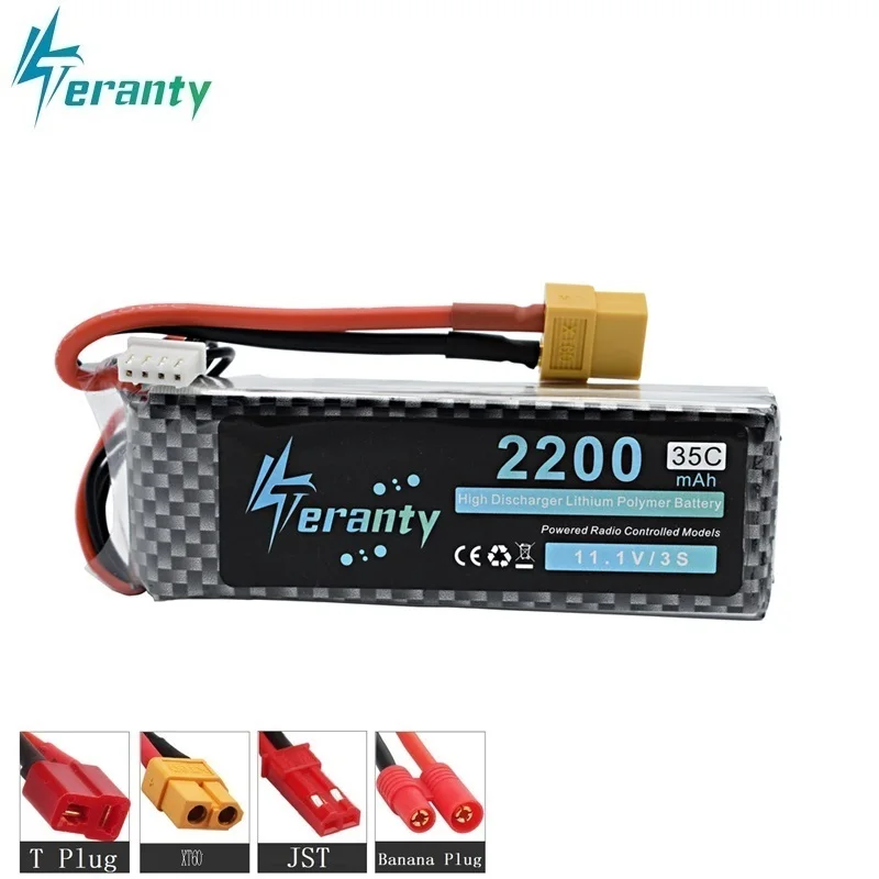 

3s 2200mAh 11.1v Rechargeable Bettary for Rc Drones Helicopter RC boat RC Robots 3s LiPo battery for RC Cars toys Car Tanks 1Pcs