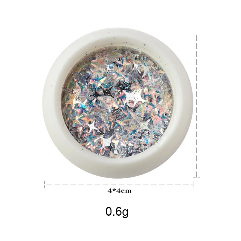 1 г 3D Блестки для ногтей голографический красочный мигающий эффект Сияющий