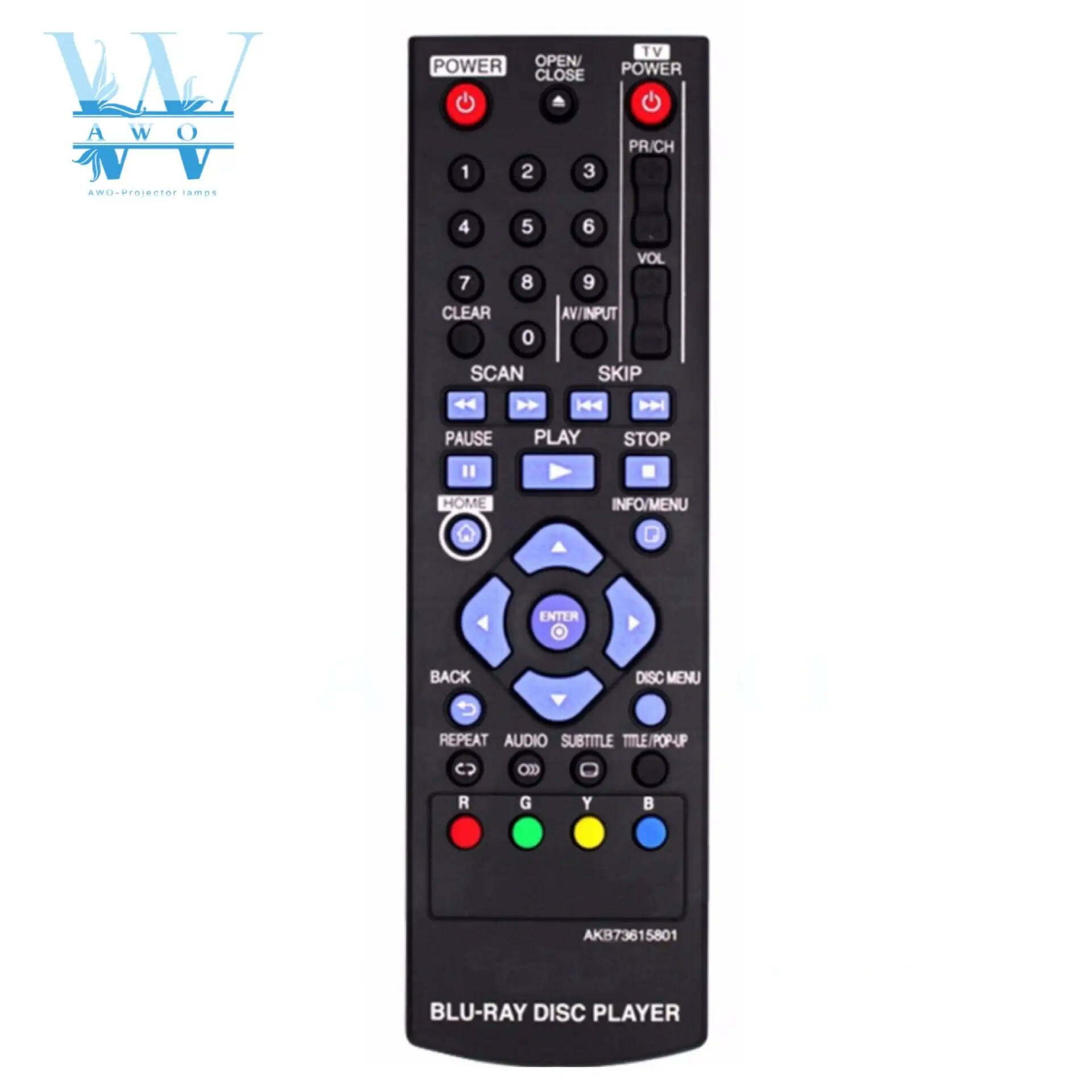 Новый пульт дистанционного управления для LG Blu Ray DVD плеера AKB73615801 BD670 BD560 BD550 BD620 BP125