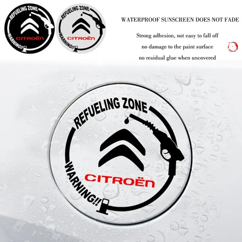 

Car Modifications Citroen logo car logo transparent easy to wear hard to tear fuel tank Cap decal Citroën