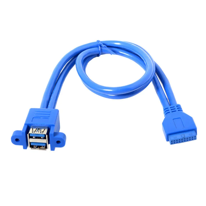 Двойной двойной USB 3 0 A женский 2 порта к usb 20pin 20 контактный Женский адаптер для