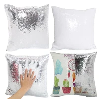 10pcs sublimation blank pillows reversible sequin magic pillow case swipe cushion cover pillowcase 40%c3%9740