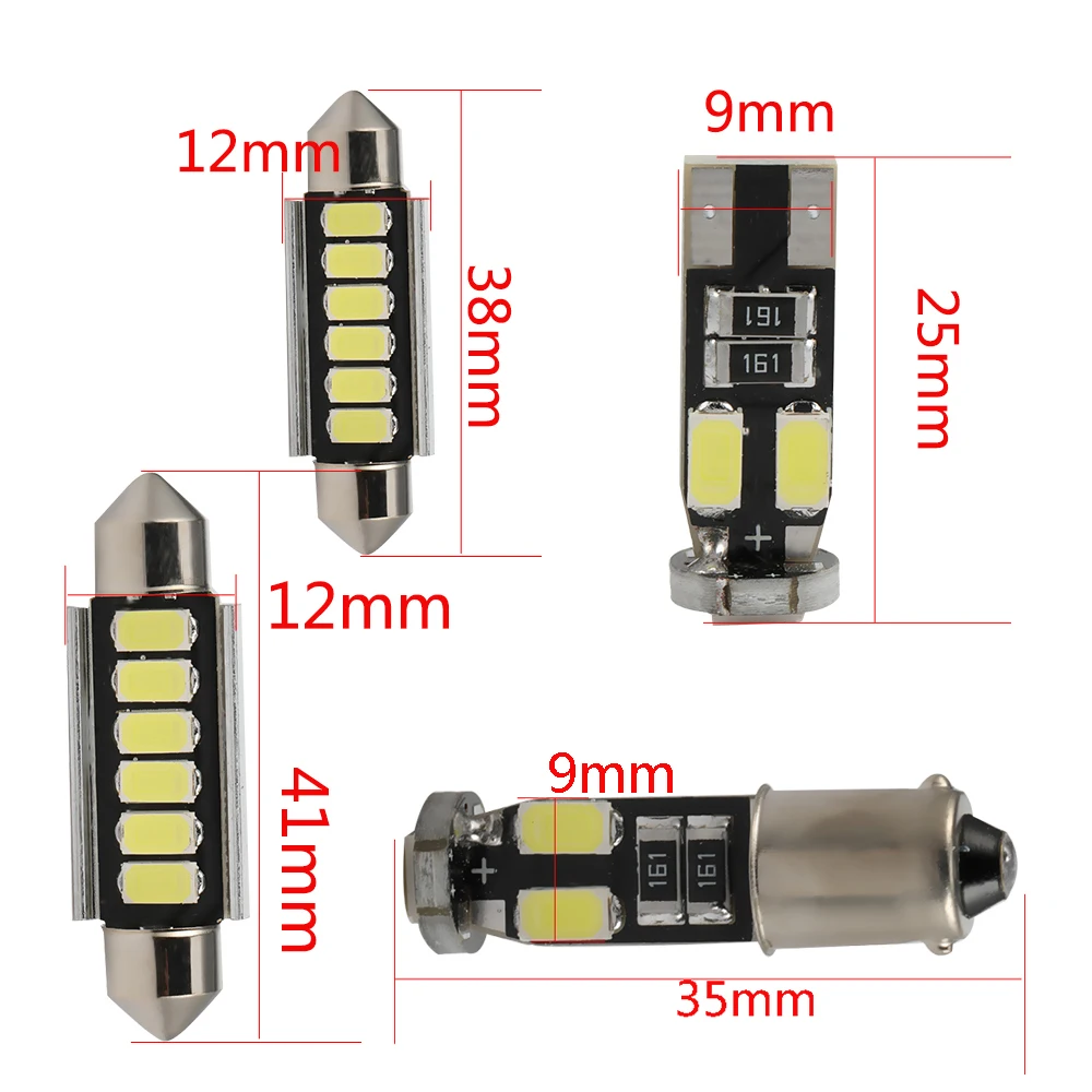 7PCS White LED SMD Car Interior Bulbs For Audi A4 B5 B6 B7 B8 License Plate Dome Map Overhead Reading Light 6500K | Автомобили и