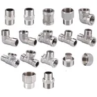 Тройник 12 дюйма, 34 дюйма, BSP, внутренняя и наружная резьба фитинги из нержавеющей стали, коленчатый, прямой, соединительный соединитель, сантехническая фурнитура