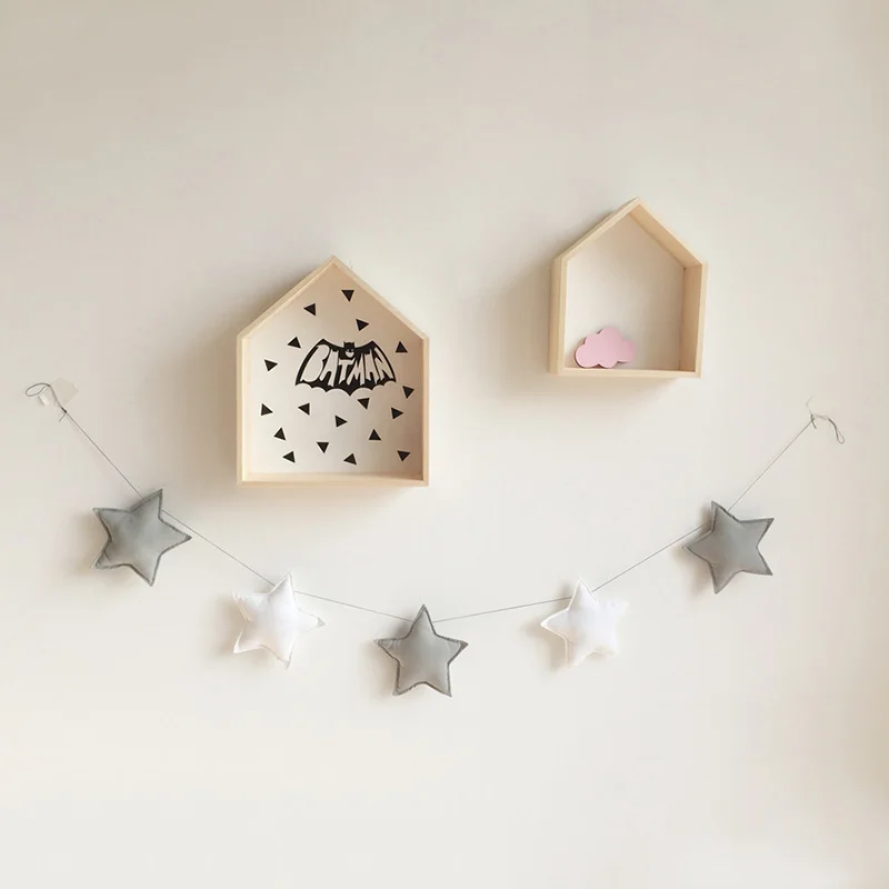Nordic Baby Room Handmade Nursery Star Garlands Christmas Kids Room Wall Decorations Photography Props New Year Gifts