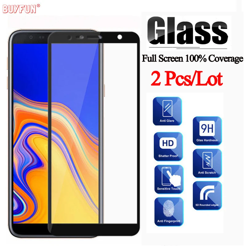2 шт. закаленное стекло для samsung galaxy J4 J6 Plus защитное на 2018 защита экрана J4Plus J6Plus