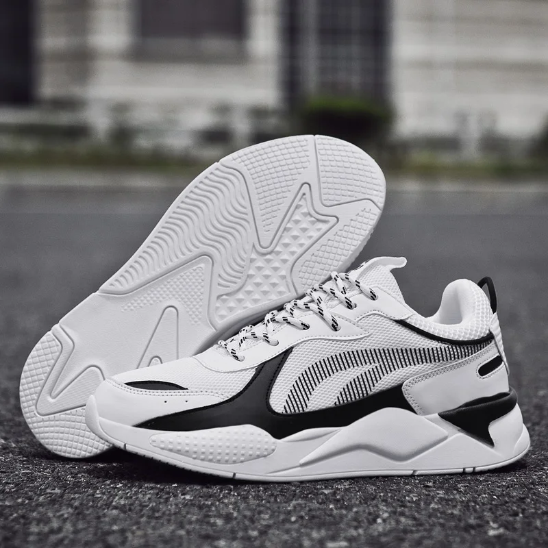 

Casual Sneaker Causal Shoes For Men Sneakers Sports Solid White Fashion Knitting Men's Mens Trainers Black