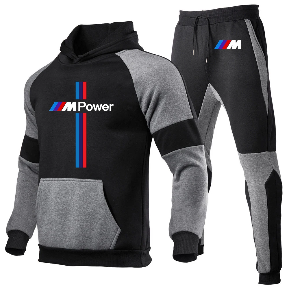 BMW Logo Tracksuit Men Fashion Hoodies 