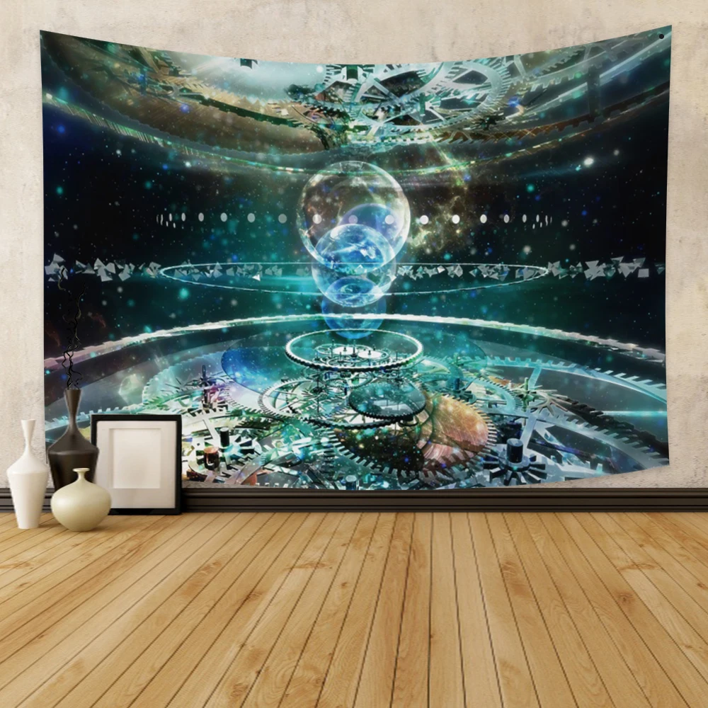 

Laeacco Fashion Tapestry Technology gear Components Watch Wall Hangings Decor For Bedroom Restaurant Living Room Dorm College