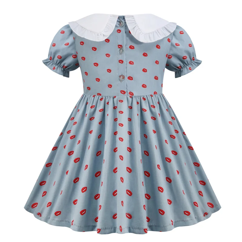 

2021 Short Sleeve Girl Dress Princess Party Casual Wear Kids Clothing Children's Wear Summer European Style