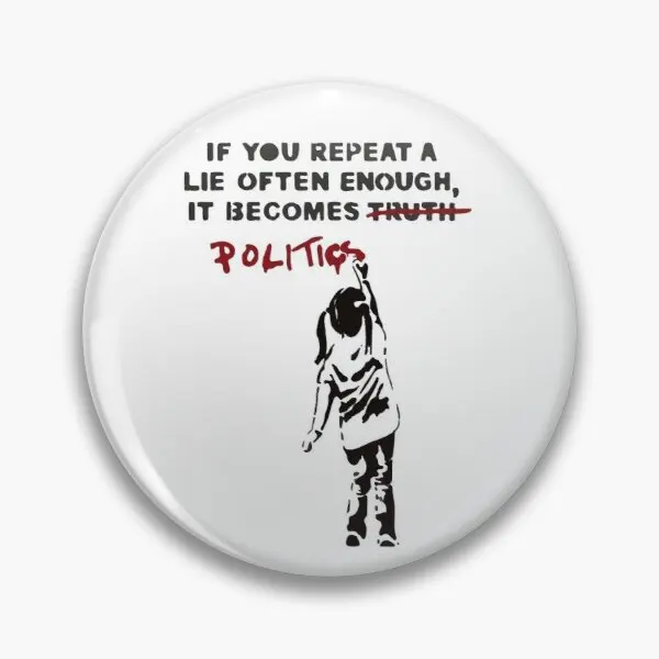 

Banksy если вы повторяете ложь достаточно часто [Настройка] Мягкая пуговица заколка для влюбленных Творческий воротник декор женские Мультяшн...