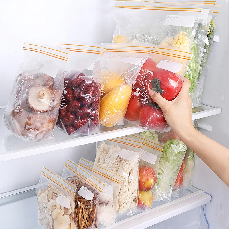 

Eco Friendly Wrap Plastic Bag Multifunction Sealed Leak-Proof Vegetable Fruit Fresh-Keeping Pouch Household Products Accessories