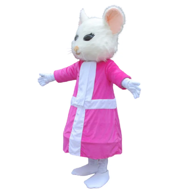 Костюм-талисман с длинной меховой мышью пушистые костюмы для косплея вечерние