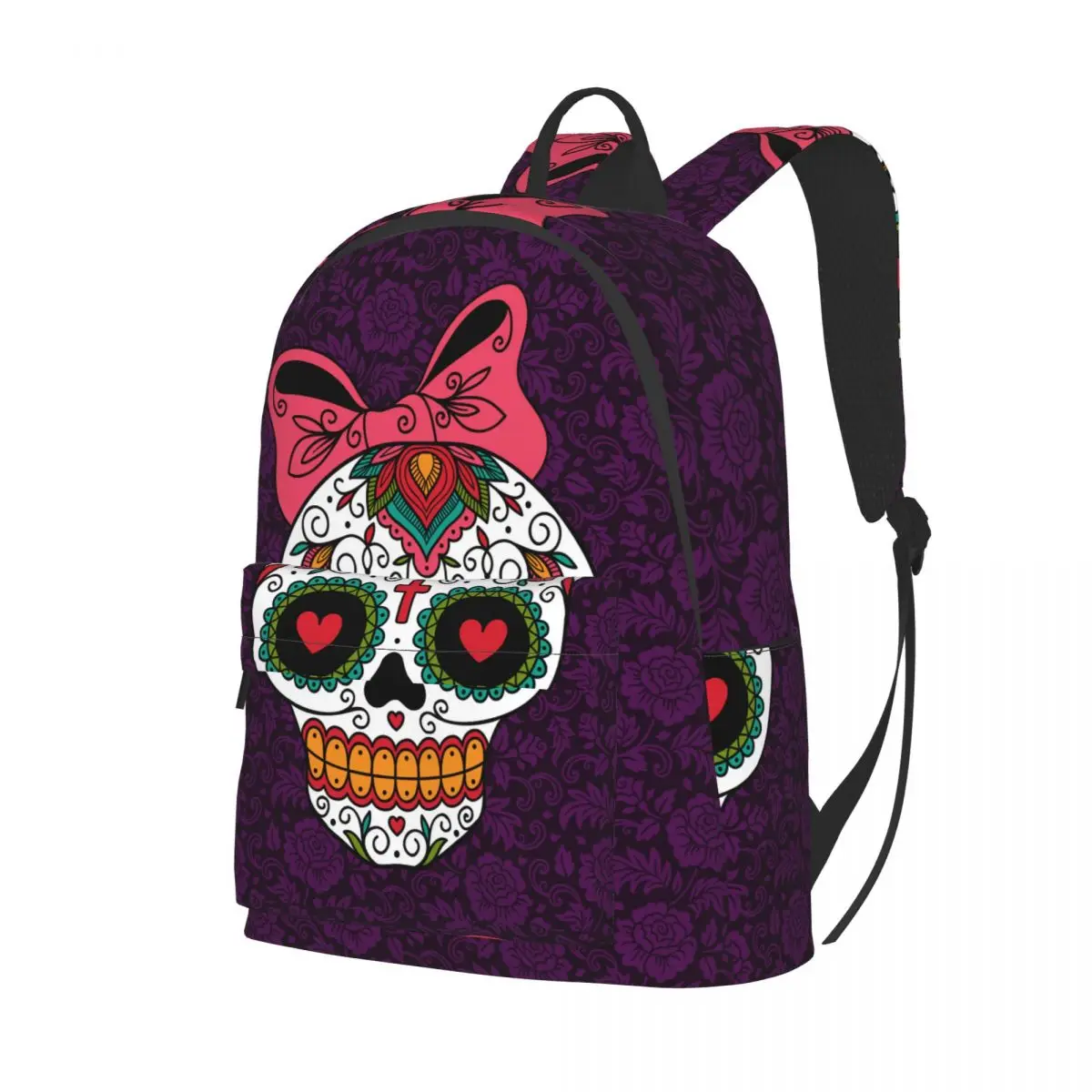 

College School Bag Casual Mexican Sugar Skull Girl Backpack Book Packbag for Teenager Travel Shoulder Bag