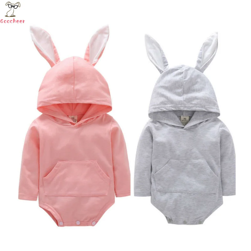 

Autumn Winter Cotton Warm Romper For Baby Girl Clothes Boy Girls Bodysuit Rabbit Ear Ball Costume Kids Outfits 0-2T