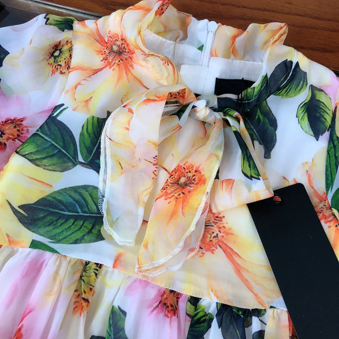 

European and American high-end children's clothing girls princess dress 2021 summer new dress children's western style dress