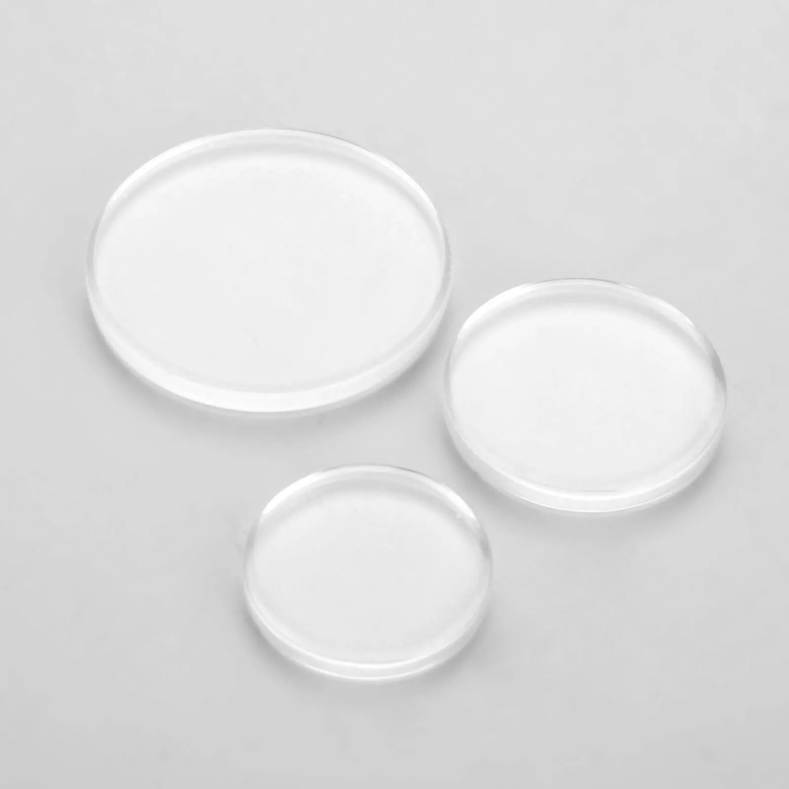 100/50/20/10/5pcs Transparent Glass Refrigerator Sticker Both Side Flat Round Clear Glass Cabochon Handmade Jewelry Accessories