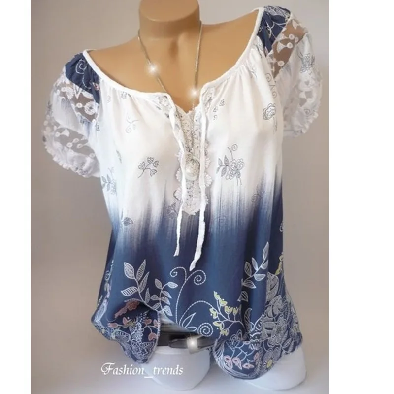 Футболка женская оверсайз с цветочным рисунком офисный топ коротким рукавом