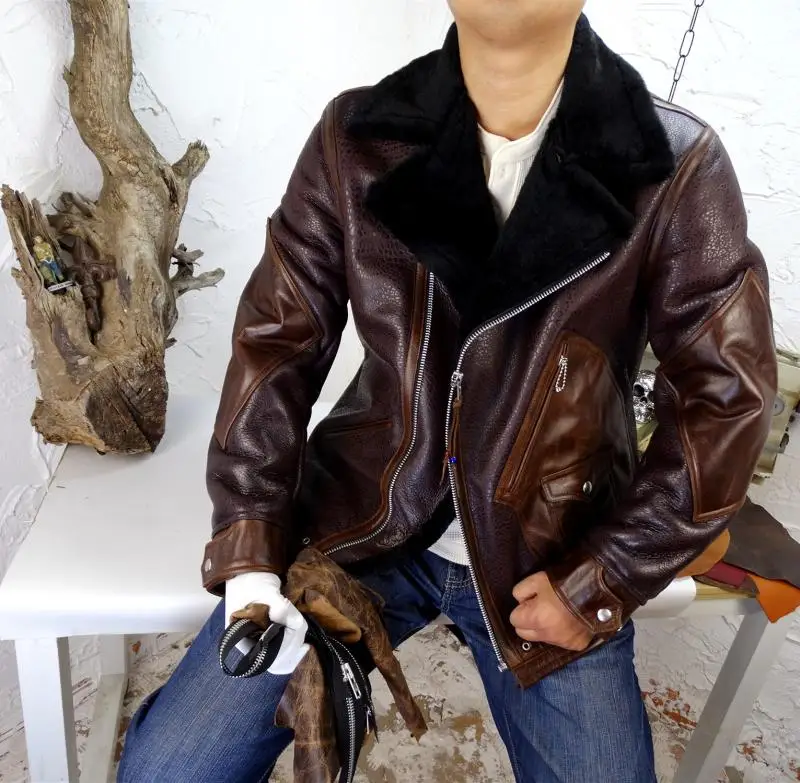 

Слон необычное зернистое Натуральное мех один популярный воск красная коричневая воловья кожа мужской мех