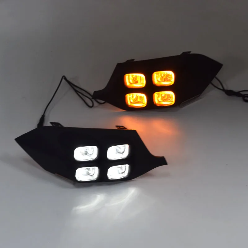 Автомобильные аксессуары 4 глаза супер яркие автомобильные ABS 12 В светодиодный