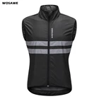 Светоотражающий велосипедный жилет WOSAWE, ветрозащитный Трикотажный жилет без рукавов для горных и шоссейных велосипедов