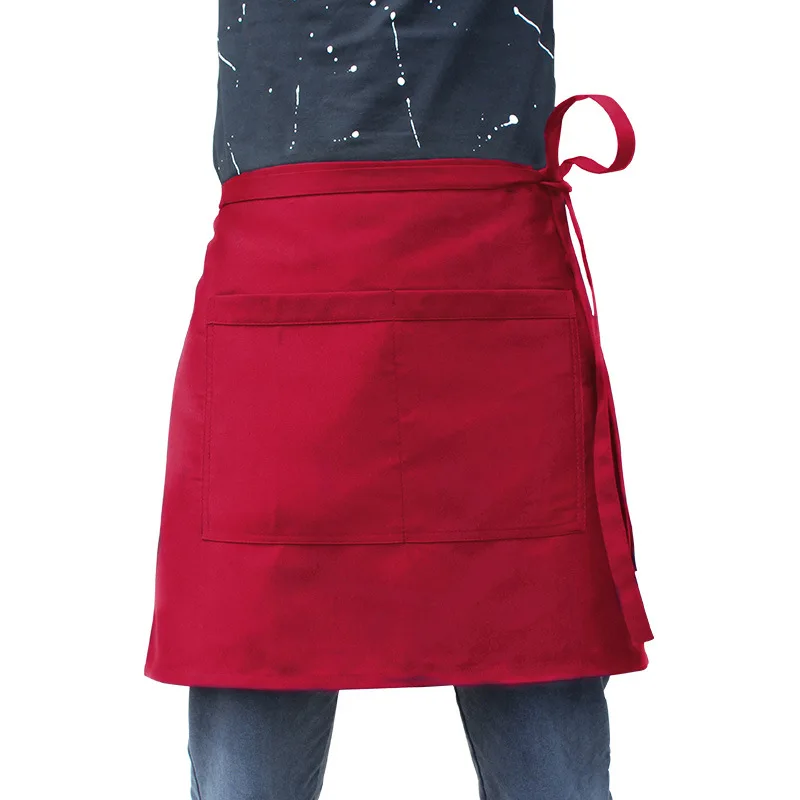 

2020 beauty pure color simple house skirt multi-color half waist waterproof apron
